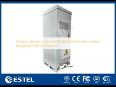 Outdoor Telecom Cabinet With LED Lamp For Base Station Equipment With UPS System
